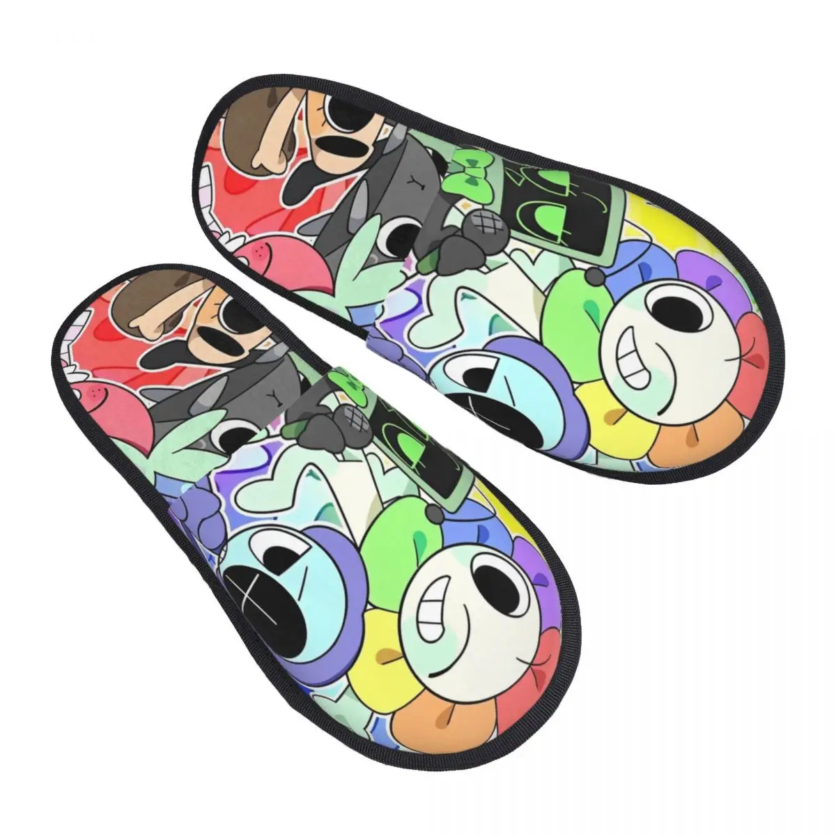 

Winter House Slippers Dandy's World Cartoon Accessories Household Fur Slippers Slides Bedroom Horror Game Cozy Non-skid Slides
