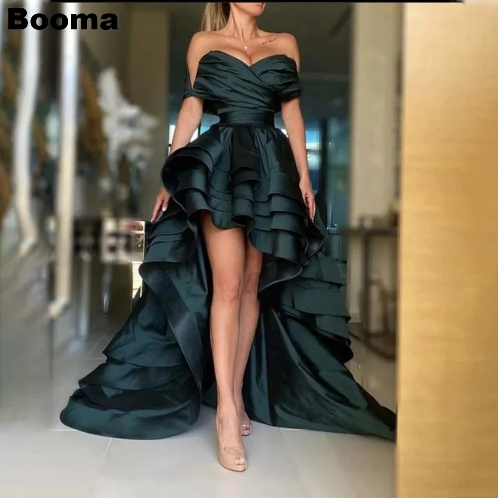 

Booma Sweetheart High Low Evening Dresses Ruffles Tiered Stain Formal Party Gowns Beauty Pageant Dress Women's Prom Gown Dubai