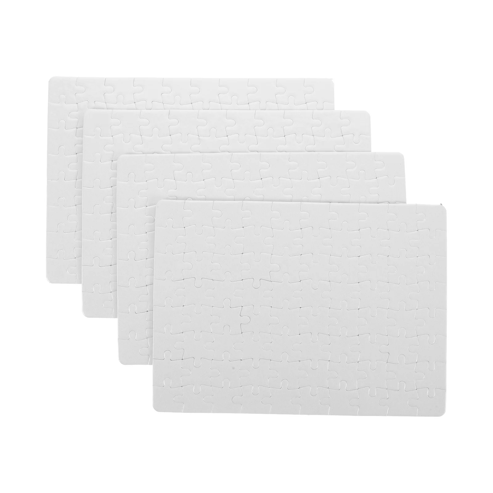 4 أوراق ألغاز فارغة يمكنك صنعها بنفسك قطع ألغاز لوحة بيضاء للتسامي الحرفية للأطفال لعبة نشاط الترابط العائلي #5