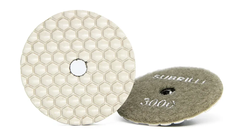 SUBRILLI 1piece 3Inch Diamond Polishing Wheel Dry Wet Grinding Disc Grit 30-3000 Abrasive Polish Pad For Granite Marble Concrete