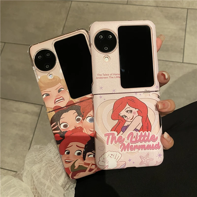 Toy Anime Disney Mermaid Snow White Seven Dwarfs FOR OPPO Find N N2 N3 Flip VIVO X Flip FOLD Cover Phone Case