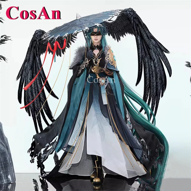 CosAn Game Genshin Impact Xiao Cosplay Costumes Dijiang Umbrella-Holding Man Handsome Fashion Combat Uniform Role Play Clothing