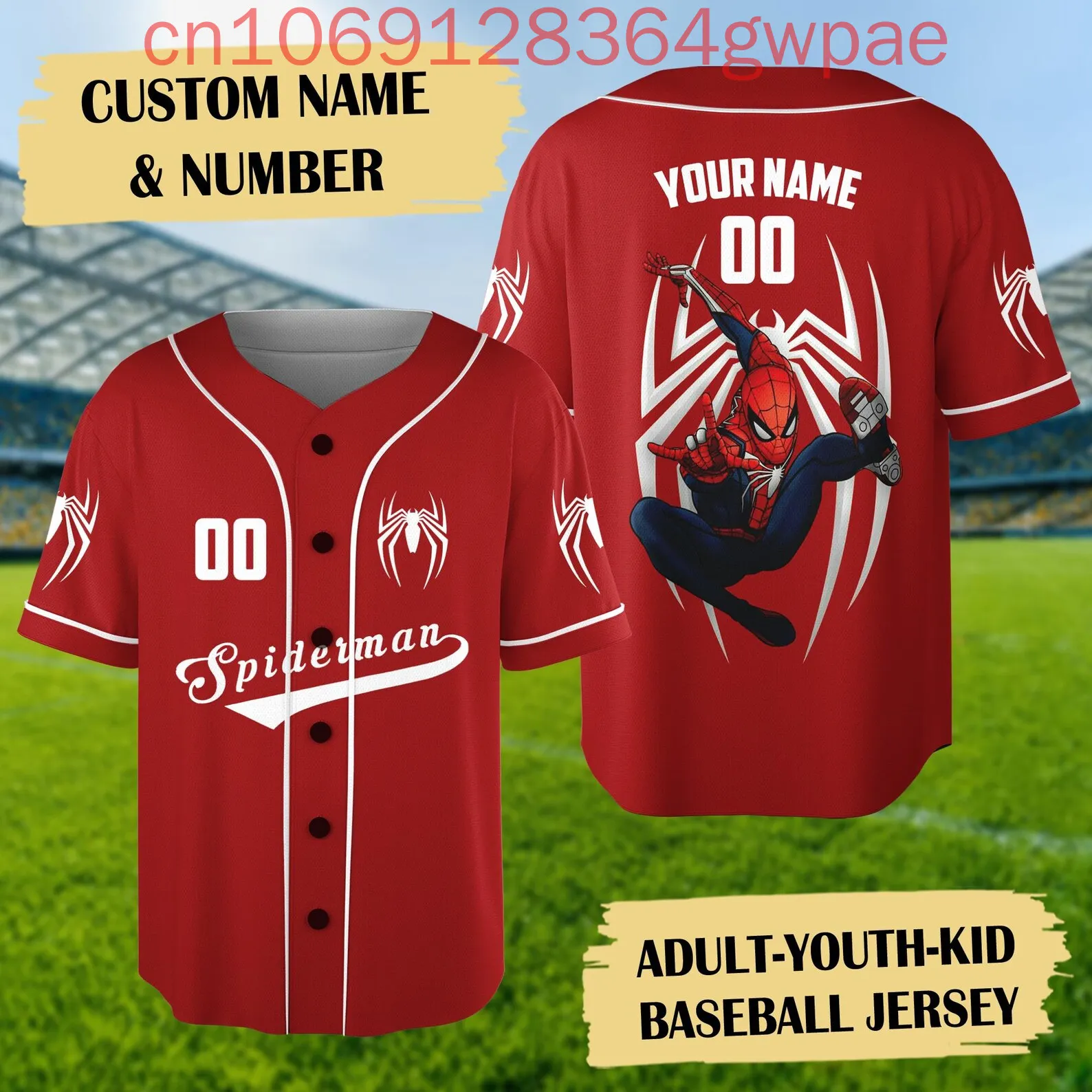 Personalizado disney spiderman camisa de beisebol das mulheres dos homens crianças uniforme de beisebol spider manummer casual camisa de beisebol de manga curta