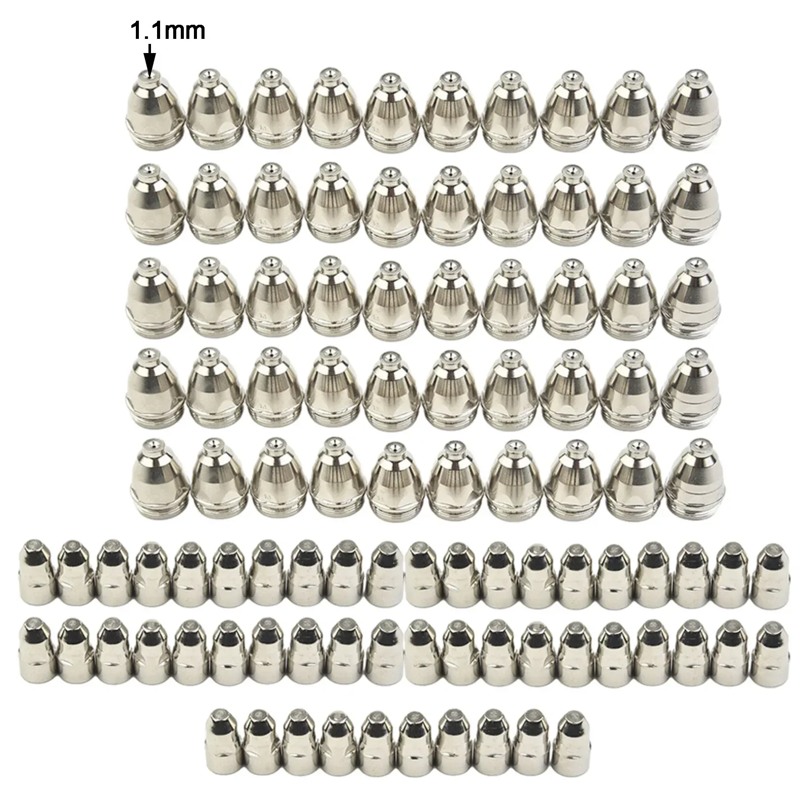 Plasma Cutting Essentials 100pcs of P80 Electrode Tips and Nozzles for Superior Performance in Various Scenarios