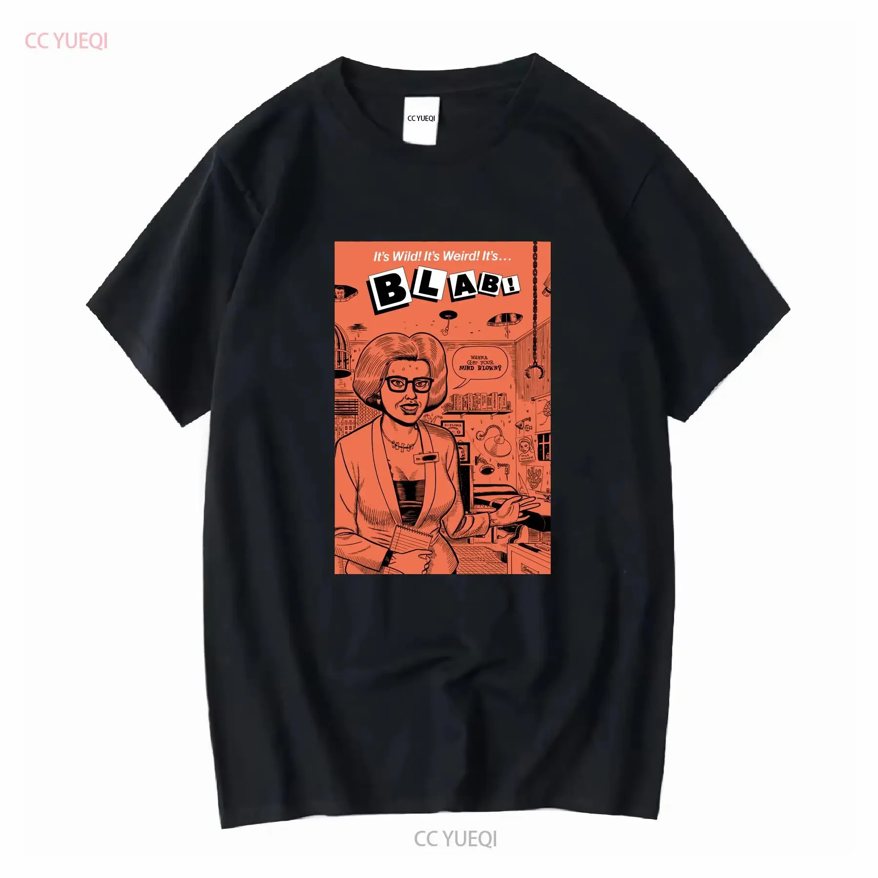 Daniel Clowes BLAB T Shirt Ghost World 90s Comic Novel Fantagraphics long or short sleeves vintage Washed Stretched fashion