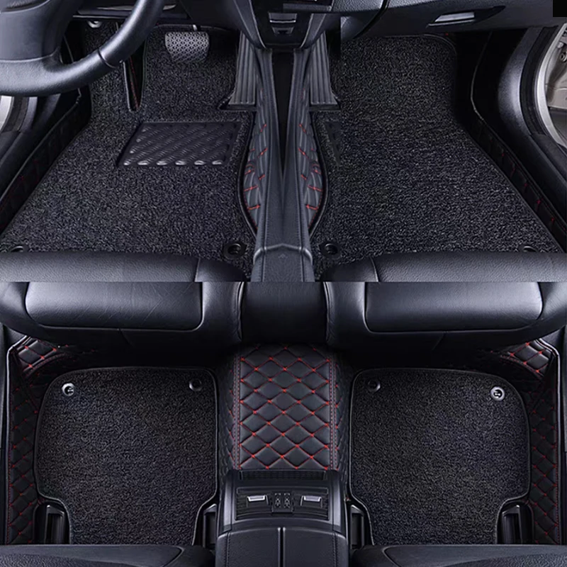 

Custom Double Layer Leather Colorful Car Floor Mat for Volvo EM90 2024 2025 Auto Carpet Accessories Syling Interior Parts
