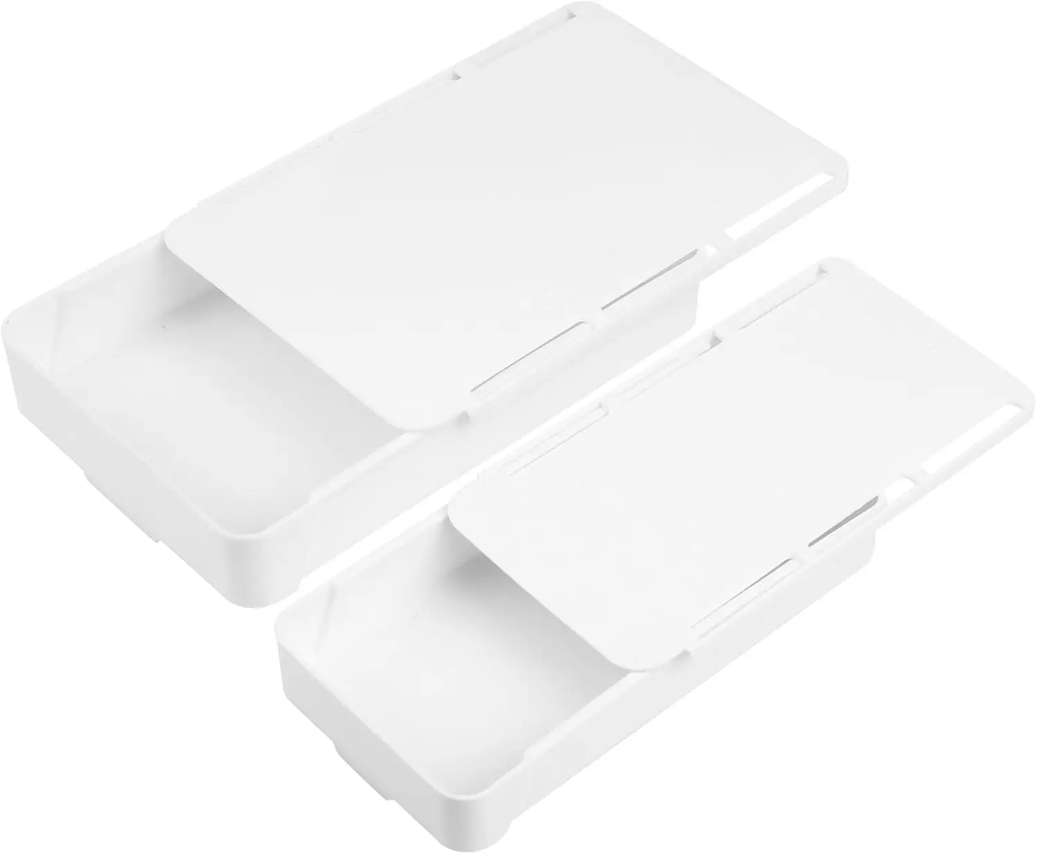 

Набор из 2 выдвижных ящиков под стол: самоклеящиеся, выдвижные системы хранения для офиса и дома (размеры S+L)