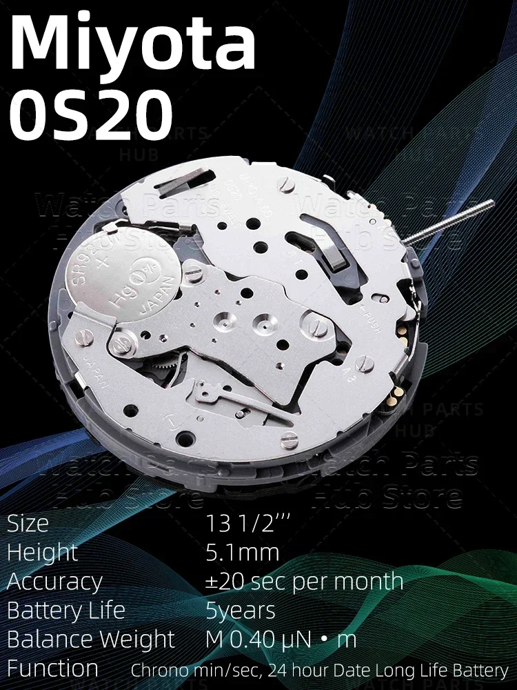 New Genuine Miyota 0S20 Watch Movement Citizen OS20 Original Quartz Mouvement Automatic Movement Watch Parts