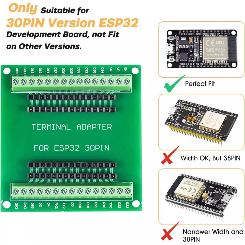 Karta rozszerzeń ESP32 30-pinowa karta rozwojowa GPIO kompatybilna z 30-pinową płytką rozwojową ESP32