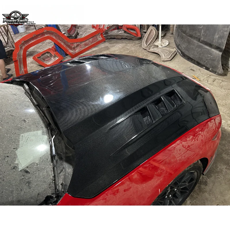 

Suitable for 2024 Ford Mustang Modified TF Style Carbon Fiber Hood