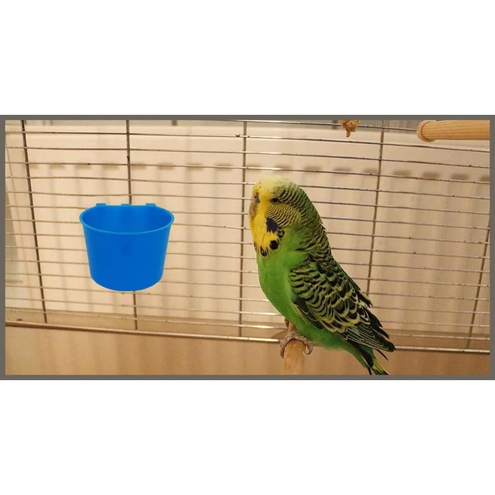Hot Selling 10 Pack Cage Cups Birds Feeders Seed Bowl Chicken Feeding Watering Dish Rabbit Water Food Hanging Wire Cages Box 8oz Coop Cups for Pet Parrot Parakeet Gamefowl Poultry Pigeon Premium Quality view 5