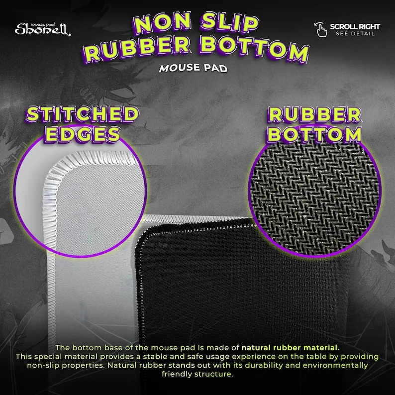 Tappetino per mouse Dabi Blue Flame - Tappetino da scrivania anime My Hero Academia Villain con Fire Aura - Regalo per la configurazione di giochi anime scuro