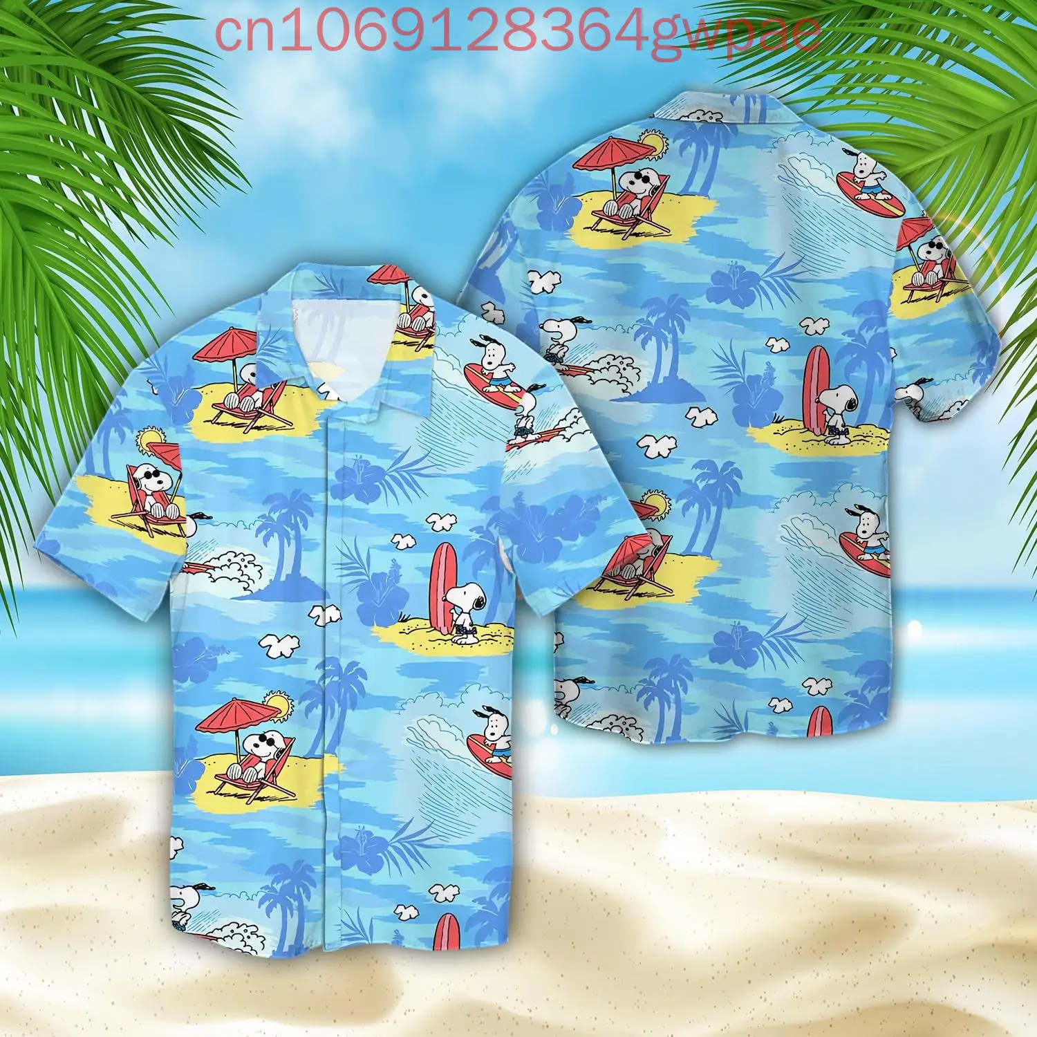

Мужские и женские гавайские рубашки Snoopy, повседневные летние рубашки, пляжные детские повседневные рубашки с короткими рукавами и героями мультфильмов