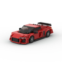The Audi R8 Supercar GT3 racing block model is compatible with LEGO built-up toys for both sexes for holiday and birthday gifts