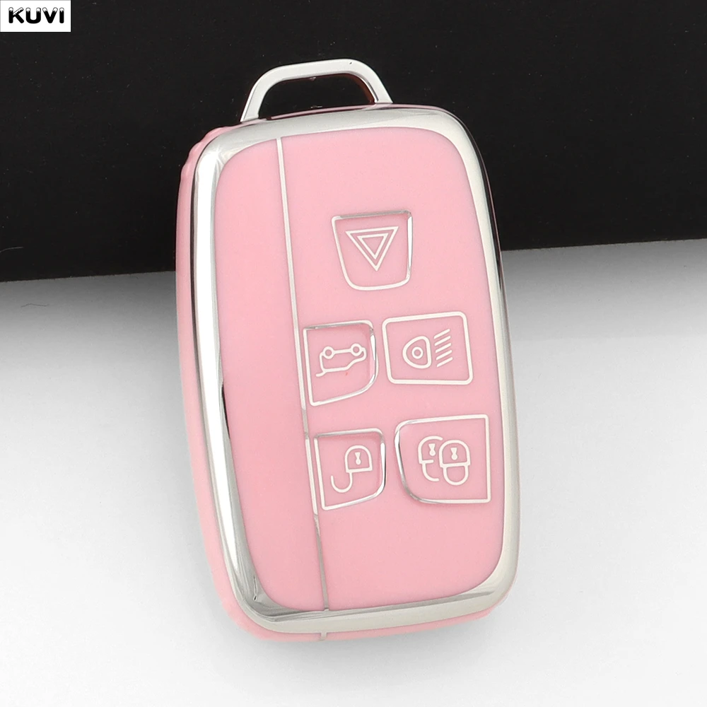 Soft TPU Car Key Case Cover Holder Fob For Land Rover Range Rover Evoque Sport Freelander Discovery Velar For Jaguar XE XF XJ view 3