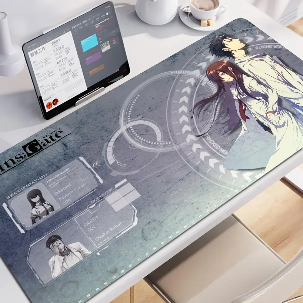 

Japanese classic anime Steins Gate cool Mouse Pad Mousepad Large Gaming LockEdge Thickened Computer Keyboard Table Desk Mat