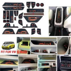 26pcs Non-Slip Car Cup Coaster Slot Pad for Volkswagen VW ID. Buzz ID Buzz Accessories Anti-Slip Mat Pocket Mat Cup Holder Pad