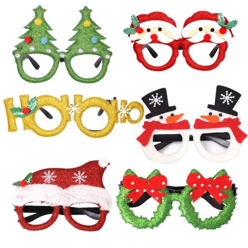 Christmas Glasses Party Glasses Christmas Novelty Glasses Party Accessories Fun Glasses Christmas Decorations Holiday Gifts