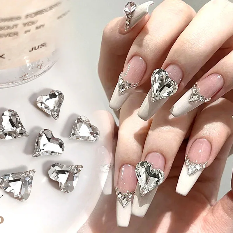 40 PCs of Those Crooked Heart Nail Decorations