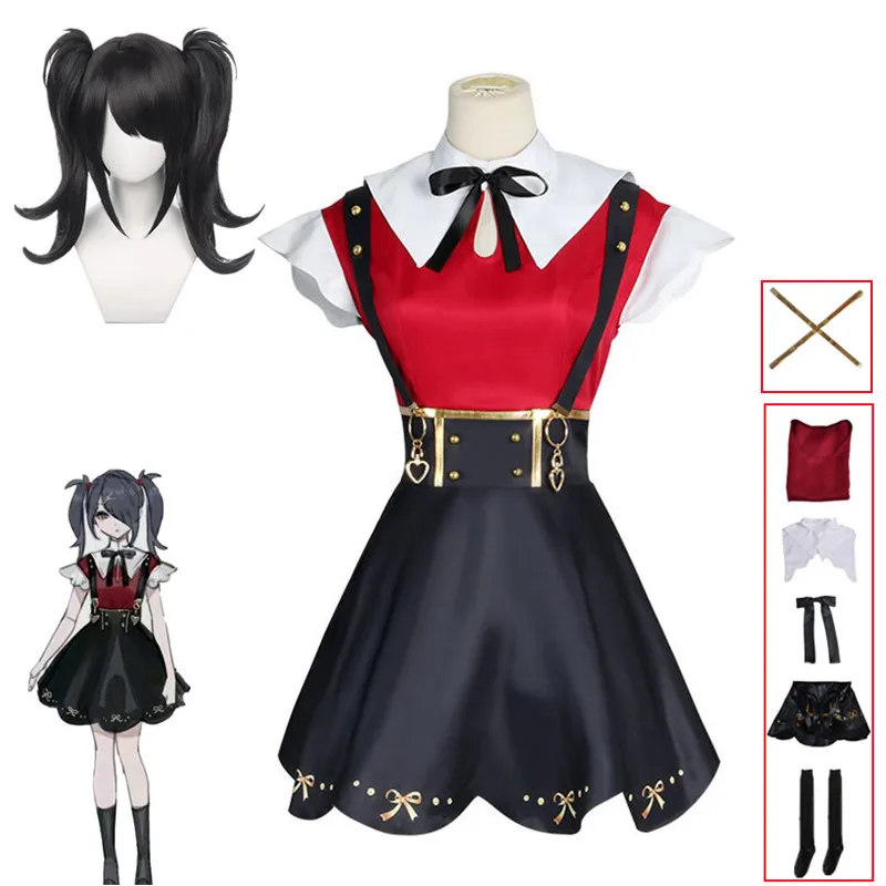 Anime Needy Girl Overdose Ame-Chan Cosplay Costume pour femme, uniforme de jeu, jupe, robe, vêtements de carnaval d'Halloween