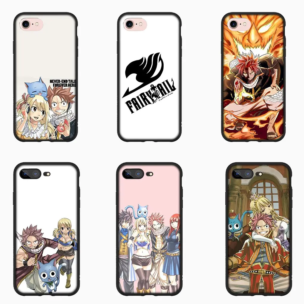 Custodia per telefono Anime Fairy Tail Cover per iPhone 15 14 13 12 Mini 11 Pro X XR XS Max 7 8 Plus + 15 + 8 + custodia morbida