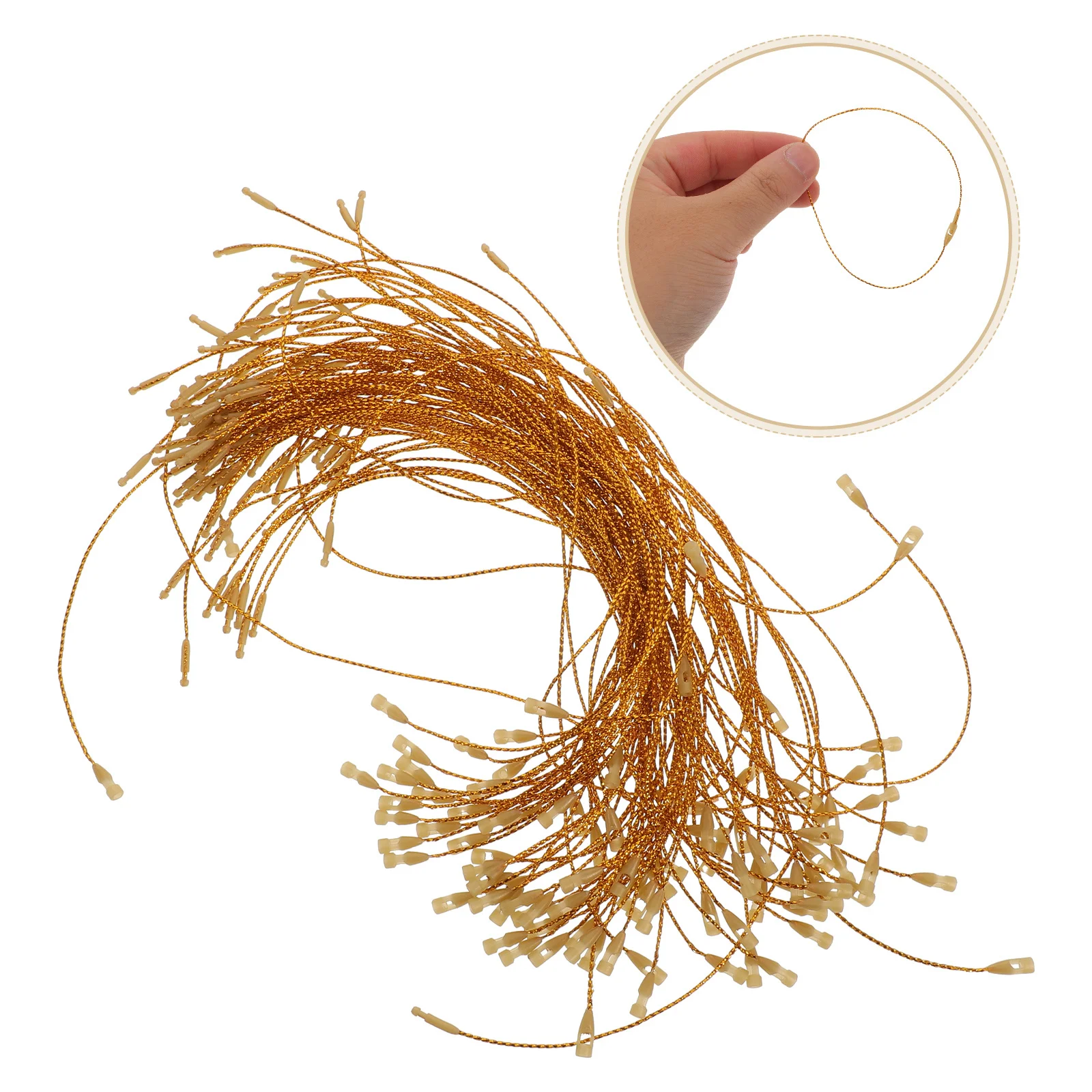 

1000Pcs Ornament Hangers Precut String Snap Fasteners Christmas Tree Hooks Silver Holiday Decorations Hooks for Ornaments