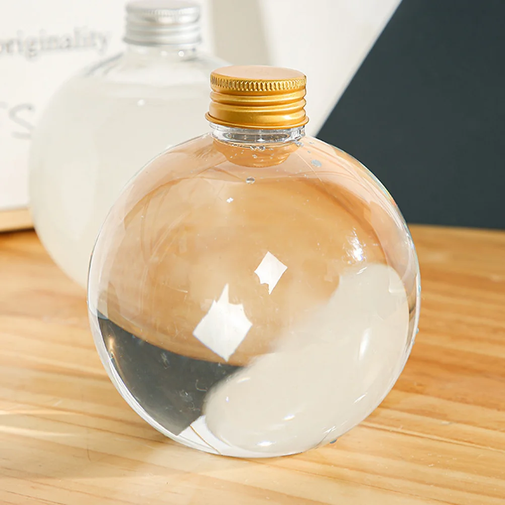 

50 Pcs Bulb Bottle Beverage Container Bottles Lightweight Juice Clear Cups Anti-leak Coffee Iced