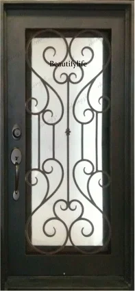 K153   Customization Factory Wholesale Iron Door Design Pictures Iron Doors Door Wrought Iron