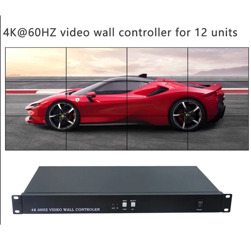 4K video wall controller for 12 units ,suppots 2x6 3x4,4x3,3x3 mode,4K 60 HZ Multi Video Screen Processor Splicer,TK-UD12