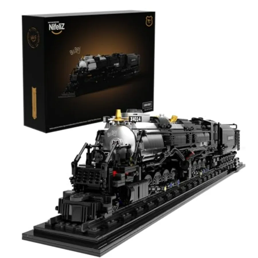 

Big Boy Locomotive Articulated Steam Locomotive Building Block Set Legendary Steam Train Display Kit for Gift Giving 1 818 Piec