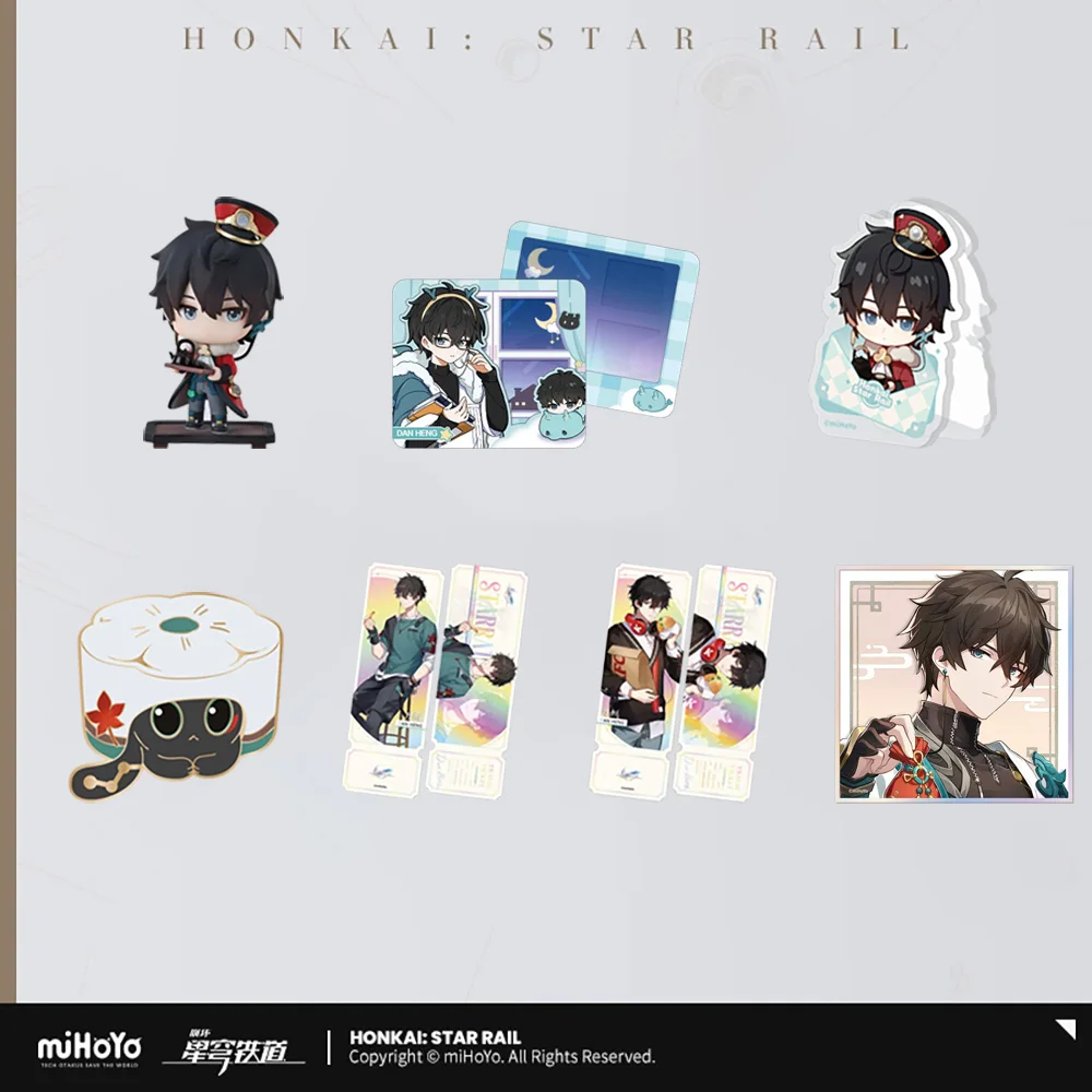 Sunsyea Official Honkai Star Rail Merch From miHoYo Dan Heng Brooch Colored Board Hairband Tickets Figure Clip Anime Collection