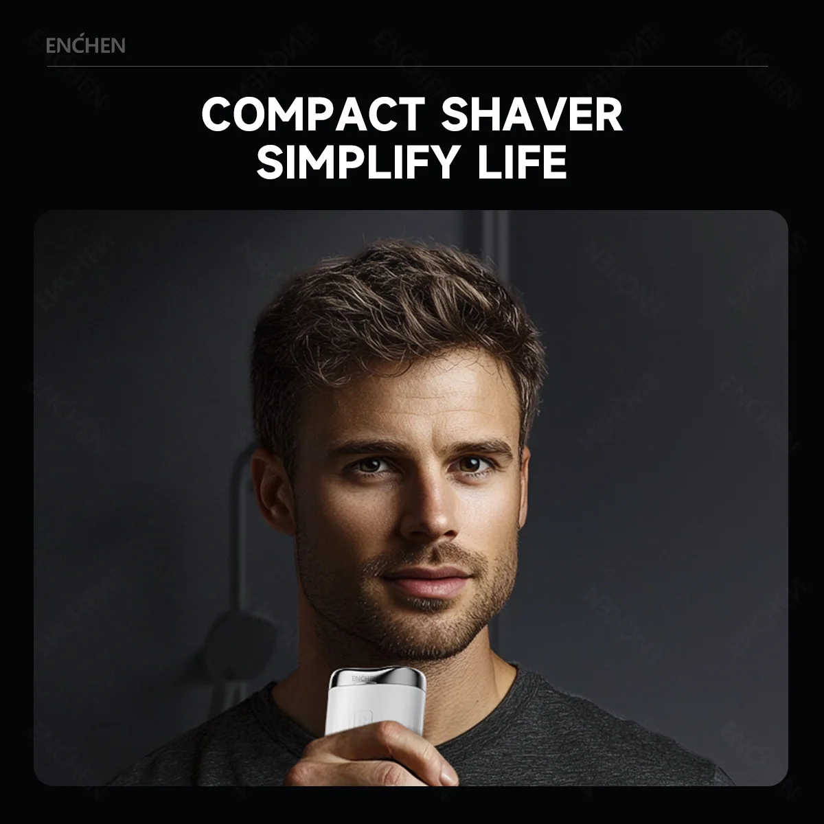 ENCHEN 미니 프로 전기 면도기 2방향 플렉스 헤드 100% 방수 타입-C 1시간 충전 자석 커터 헤드 포함