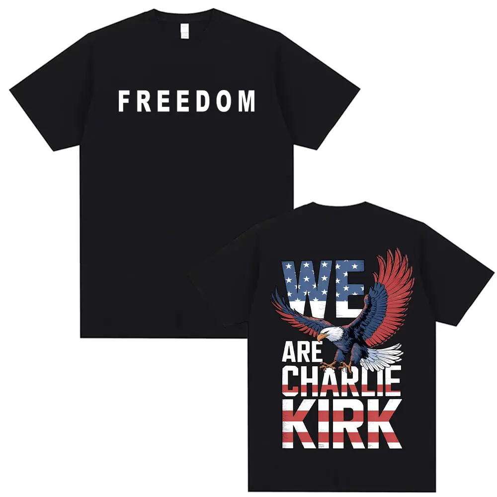 

Rest in Peace, Charlie Kirk Free T-shirt, for Men and Women, Y2k Oversized Classic High-quality 100% Pure Cotton Streetwear