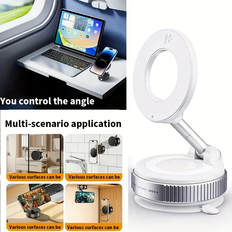신형 접이식 진공 흡착 자석 차량용 핸드폰 거치대 2025 흡착컵 전용 내비게이션 핸드폰 거치대
