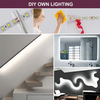 12V 24V 5米 10米 20米 50米 100米 LED燈條 2835 120顆LED燈珠 柔性燈帶 高亮度 8mm PCB 13種顏色 家居裝飾 不防水 10 最佳銷售 12伏LED燈條 - №7