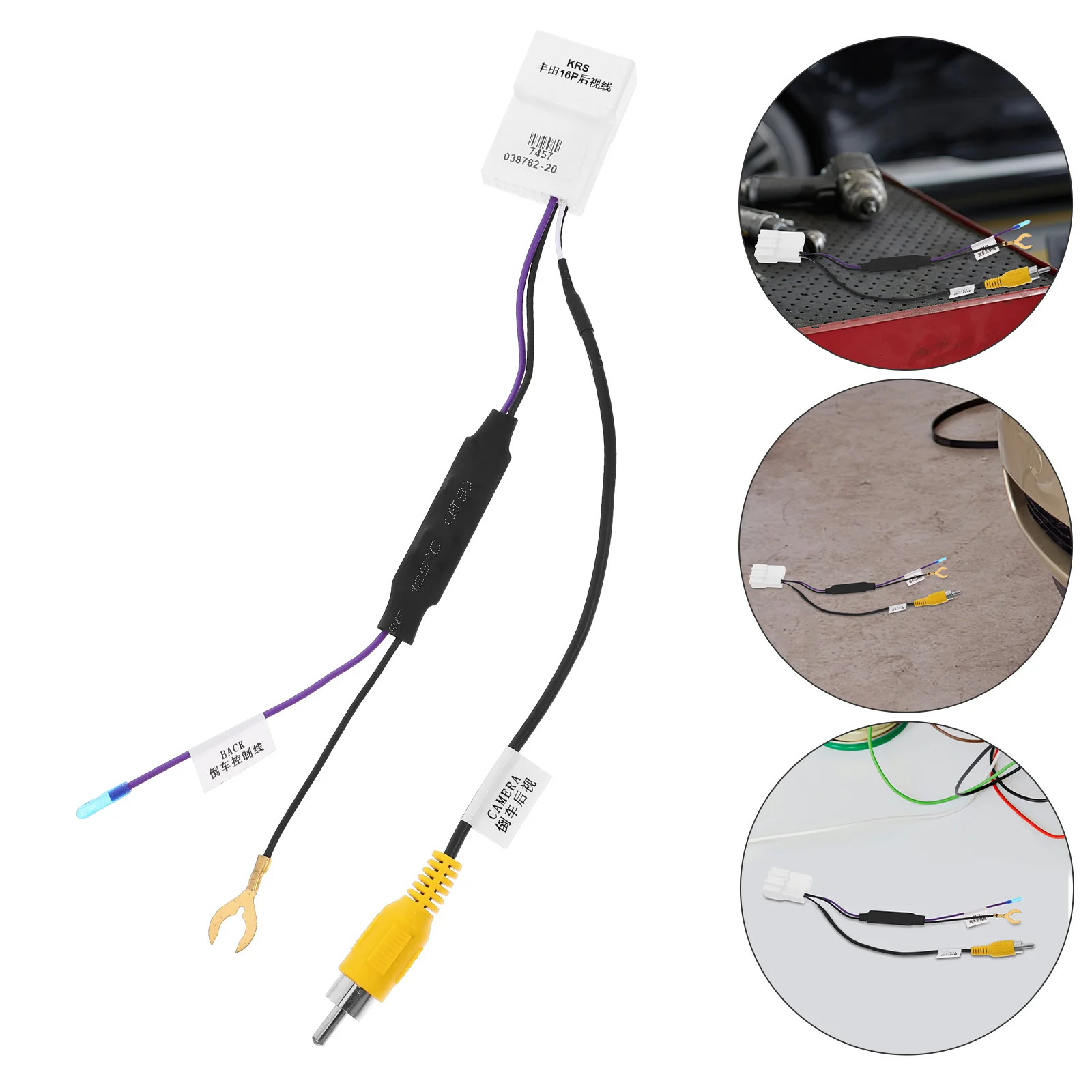 

16 Pin Backup For Car Rearview Mirror Dash Cam Harness Stable Video Transmission Cable For Backup Camera Rear View Camera Cable