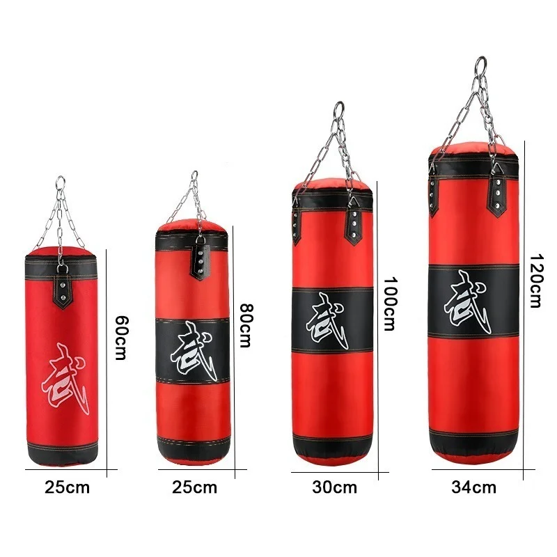 Professional Boxing Punching Bag Sandbag Training Thai Sand Fight Karate Fitness Gym Empty-Heavy Kick Boxing Bag with Hanging