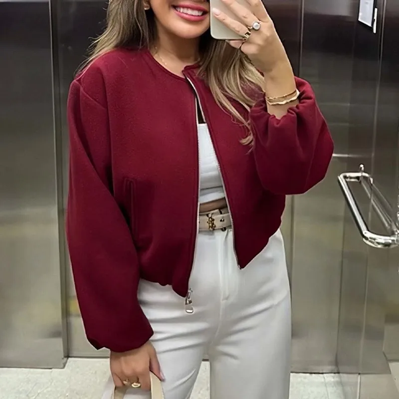 

In-Stock Cross-Border Soft Style Pilot Jacket Autumn Winter Fashion Versatile New Model Amazon Women's Outerwear