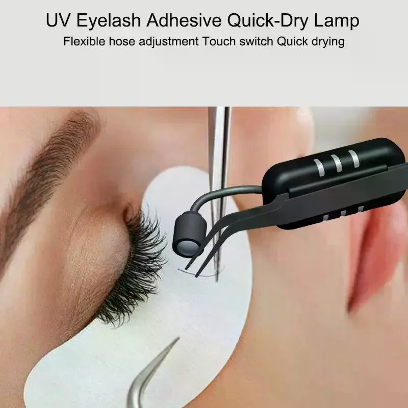 

1 Вт Пинцет для ресниц со светодиодной подсветкой УФ-световая лампа для наращивания ресниц Сенсорный переключатель Клей для наращивания ресниц Свет Быстрая отверждение для клея