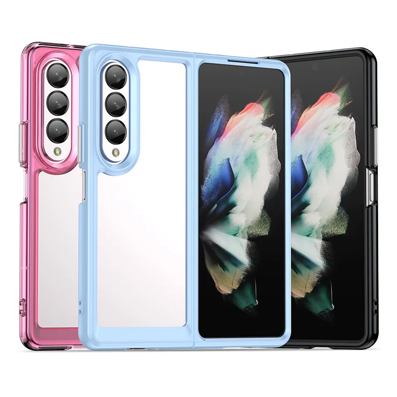 For Samsung Galaxy Z Fold 4 5G Transparent Phone Case Galaxy Z Fold 4 Ultra-thin Clear Acrylic Full Coverage Fold4 Case Cover