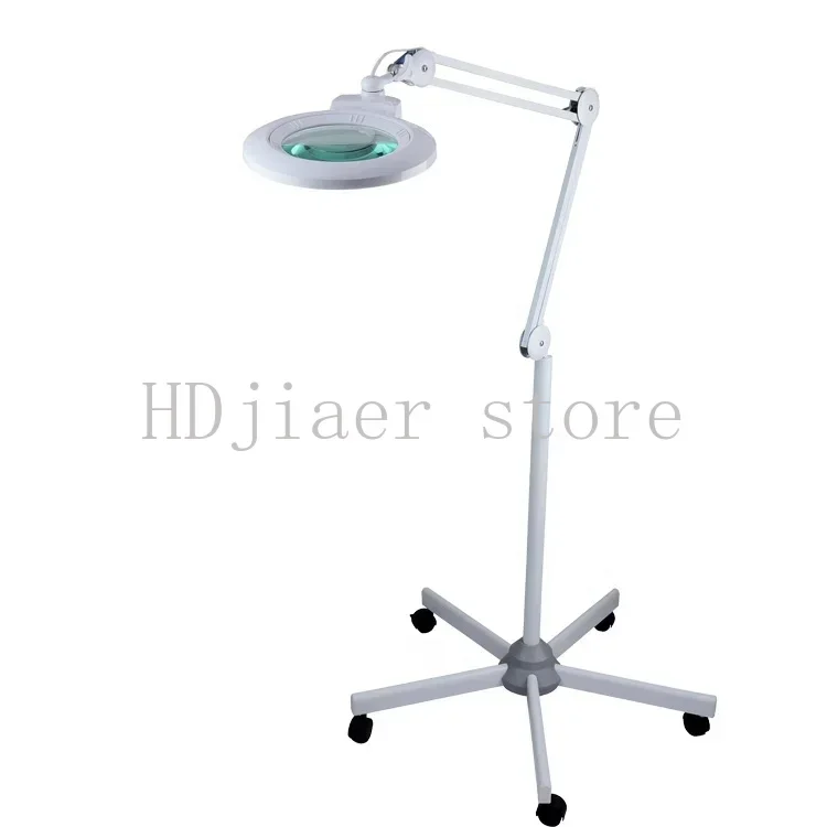 Manufacturer Professional magnifier salon beauty illumination inspection magnifying glass with floor stand