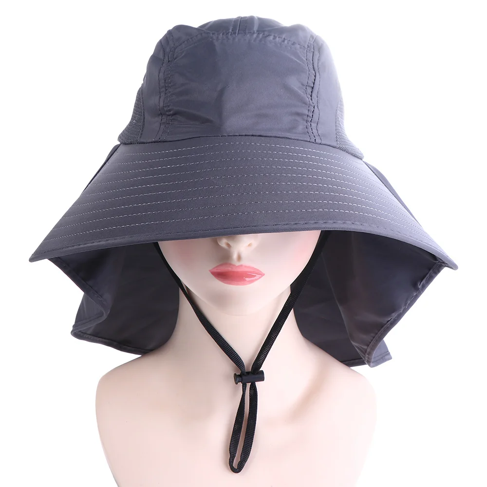 

Wide Brim Anti UV Panama Fishing Cap Neck Protection Summer Sun Cap Wide Brim Bucket Hat Hat with Neck Cover Fisherman Hats