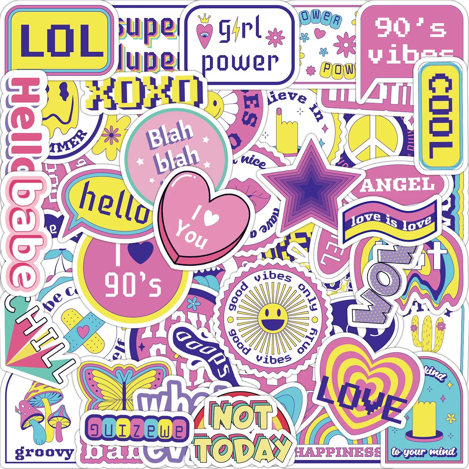 

50Pcs Motivational Phrases Series Graffiti Stickers Suitable for Laptop Helmets Desktop Decoration DIY Stickers Toys Wholesale