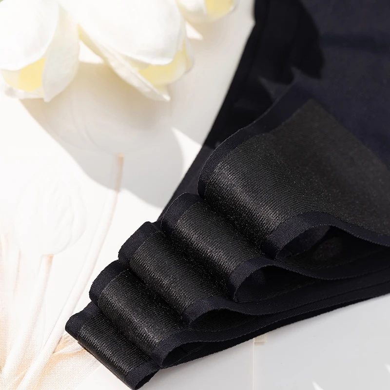 Trowbridge 6 ks/sada dámských kalhotek, černé, dámské tanga, prodyšné spodní prádlo, sexy sportovní prádlo, pohodlné bezešvé tangá - náhled 5