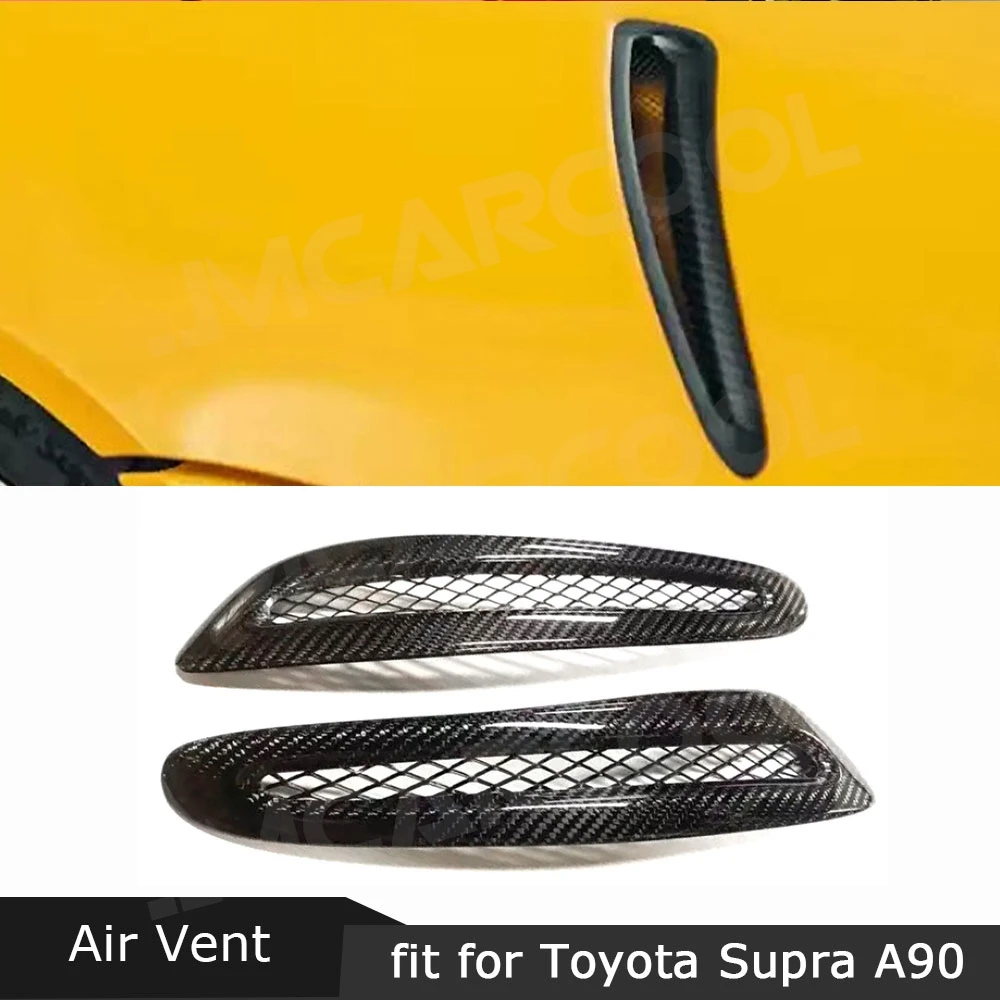 

JMCARCOOL Carbon Fiber Front Hood Air Vent Splitter For Toyota Supra A90 2019+ Body Kit Car Accessories