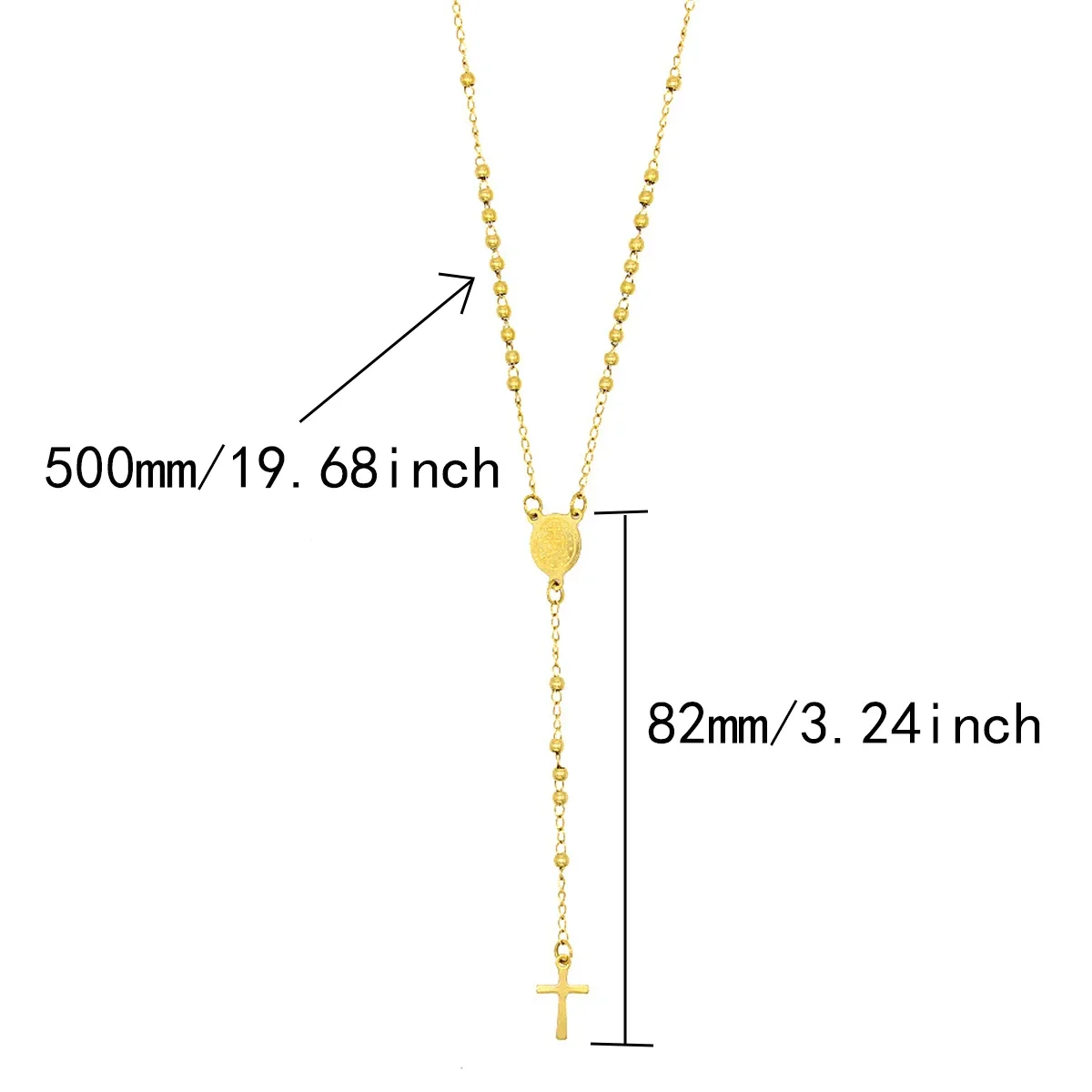 Stainless Steel  Necklaces for Women Men Long Chain Crucifix Cross Pendant Necklace Jewelry Gift