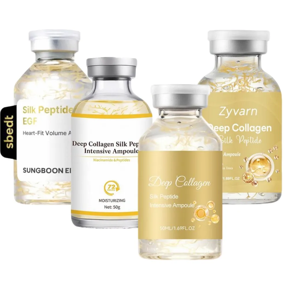 Lifting-Hydrating-Ampullen-Serum mit Seidenpeptiden zur Hautstraffung, Gesichtsessenz zur Feuchtigkeitspflege für alle Hauttypen, verbessert die Elastizität.