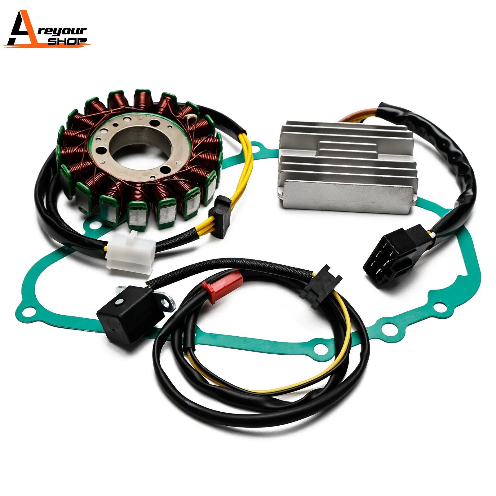 

Areyourshop Regulator Rectifier Magneto Stator Gasket for Kawasaki ER-5 ER 500 Twister 97-05