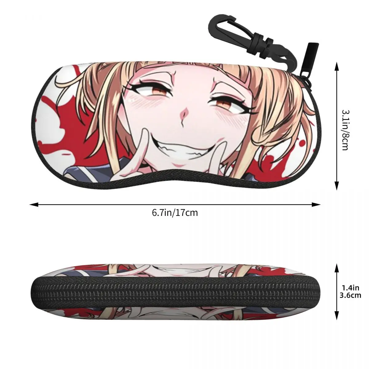 Himiko Toga Boku No My Hero Academia (8) حافظة نظارات واقية صندوق نظارات للنساء والرجال حقيبة نظارات ناعمة