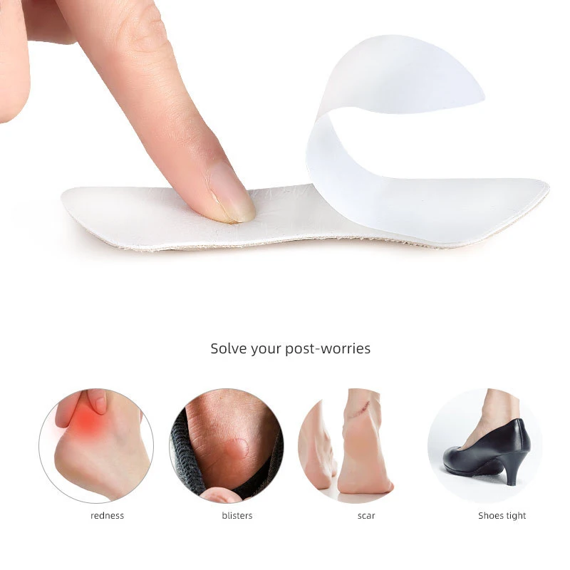 2pcs 4D Heel Pads Insoles Patch Anti-wear Shoe Cushion Pain Relief Feet Care Heel Protector Adhesive Back Sticker Shoes Insert